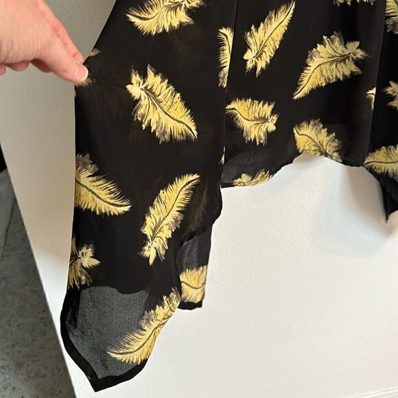 Disney Beauty and the Beast Cold Shoulder Dress Black Gold Size Small - Picture 5 of 13